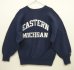 画像1: 90'S CHAMPION "EASTERN MICHIGAN" 刺繍タグ リバースウィーブ ネイビー USA製 (VINTAGE) (1)