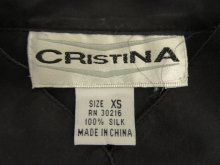 他の写真2: CRISTINA シルク100% 長袖 チャイナシャツ ブラック (VINTAGE)