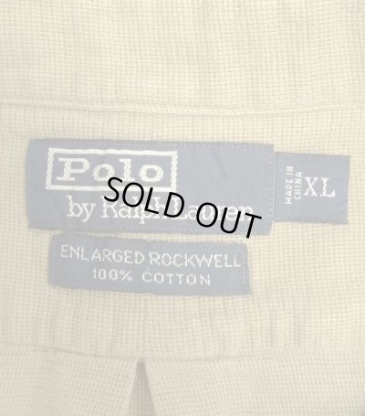 画像2: 90'S RALPH LAUREN "ENLARGED ROCKWELL" チンスト付き ハーフジップ ワークシャツ (VINTAGE)
