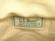 他の写真1: 80'S LL Bean 2色タグ ロングハンドル ジップ付き キャンバス トートバッグ ネイビー/オフホワイト USA製 (VINTAGE)