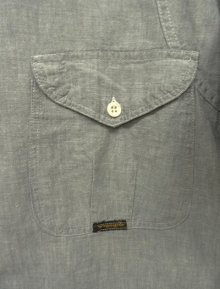 他の写真2: 80'S WRANGLER フラップ付きポケット シャンブレーシャツ グレー イタリア製 (VINTAGE)