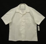アメリカ軍 "GENERAL PURPOSE SMOCK" 半袖 オープンカラーシャツ ホワイト (DEADSTOCK)