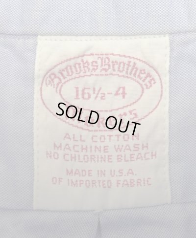 画像2: 80'S BROOKS BROTHERS "MAKERS" ピンオックス BDシャツ ブルー USA製 (VINTAGE)