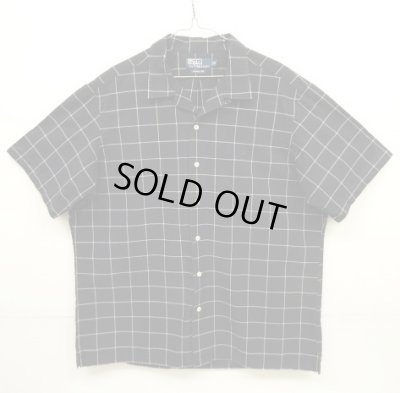 画像1: 90'S RALPH LAUREN "CLASSIC FIT" コットン 半袖 オープンカラーシャツ チェック柄 (VINTAGE)