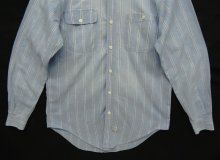 他の写真3: 90'S RALPH LAUREN "白タグ" ネコ目ボタン シャンブレー ワークシャツ ストライプ USA製 (VINTAGE)