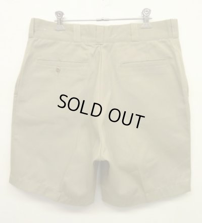 画像7: 80'S FINESILVER コットン/ポリ チノショーツ ベージュ SCOVILL製ジップ USA製 (DEADSTOCK)
