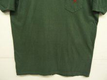 他の写真3: 90'S RALPH LAUREN シングルステッチ 耳付きポケット付き 半袖 Tシャツ ダークグリーン (VINTAGE)