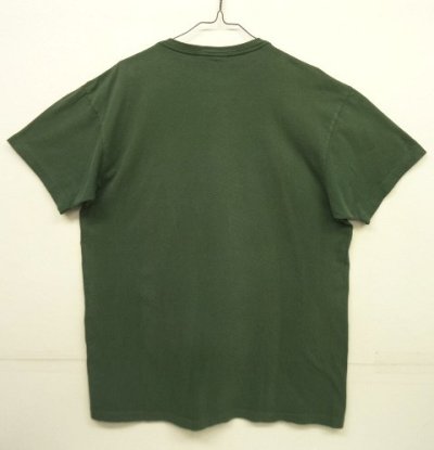 画像4: 90'S RALPH LAUREN シングルステッチ 耳付きポケット付き 半袖 Tシャツ ダークグリーン (VINTAGE)