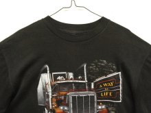 他の写真1: 80'S TRUCKERS ONLY "3D EMBLEM" シングルステッチ 両面プリント 半袖 Tシャツ ブラック USA製 (VINTAGE)