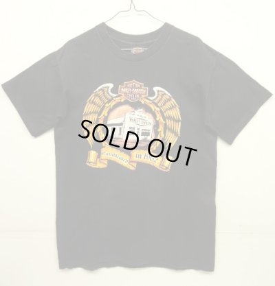 画像1: 80'S HARLEY DAVIDSON "SOUTHERN SPORTSWEAR INC" シングルステッチ 両面プリント 半袖 Tシャツ ブラック USA製 (VINTAGE)