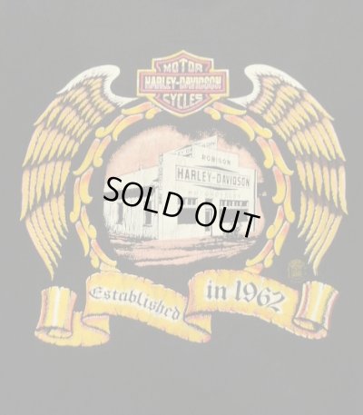 画像4: 80'S HARLEY DAVIDSON "SOUTHERN SPORTSWEAR INC" シングルステッチ 両面プリント 半袖 Tシャツ ブラック USA製 (VINTAGE)