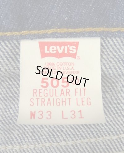 画像2: 90'S LEVIS 505 デニム インディゴ USA製 W33L31 (VINTAGE)