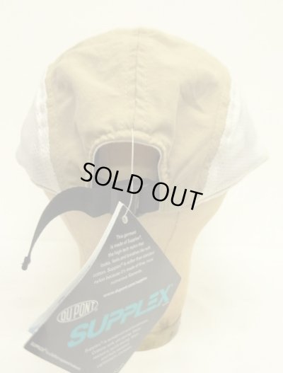 画像4: 90'S NORDIC GEAR "SUPPLEX NYLON" サイドメッシュ ロングビル キャップ ベージュ USA製 (DEADSTOCK)