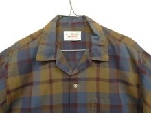 他の写真1: 60'S MANHATTAN "ALL COTTON" 半袖 オープンカラーシャツ チェック柄 USA製 (VINTAGE)