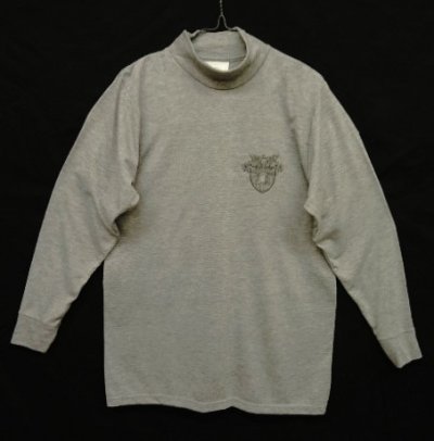 画像1: アメリカ軍 USMA リフレクター 両面プリント モックネック 長袖Tシャツ (DEADSTOCK)