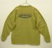 画像1: 90'S PATAGONIA 黒タグ オーバルロゴ バックプリント 長袖 Tシャツ ピスタチオ USA製 (VINTAGE) (1)