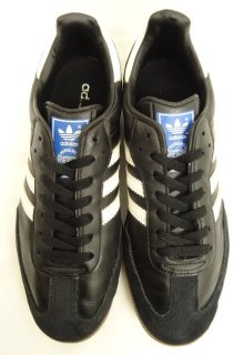 他の写真1: ADIDAS "SAMBA" ガムソール レザースニーカー ブラック/ホワイト (USED)