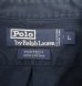 画像2: 90'S RALPH LAUREN "POSTBOY" ツイル 長袖 バンドカラーシャツ ネイビー (VINTAGE) (2)