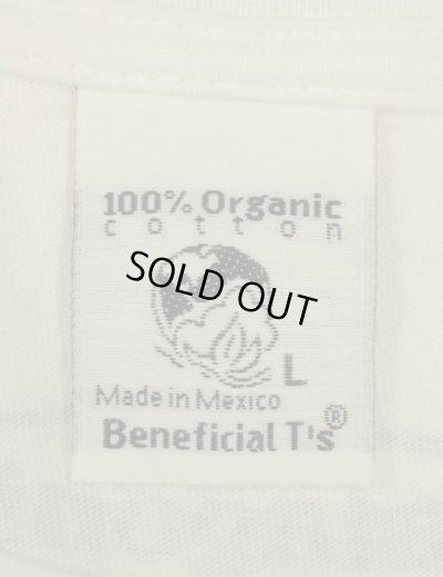 画像2: 90'S PATAGONIA "BENEFICIAL T'S" 染み込みプリント オーバルロゴ 半袖 Tシャツ ホワイト (VINTAGE)