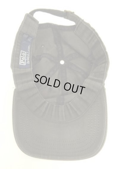 画像5: 90'S RALPH LAUREN "POLO SPORT" レザーロゴ ベースボールキャップ ブラック USA製 (VINTAGE)