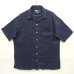 画像1: 90'S RALPH LAUREN "CALDWELL" リネン/コットン 半袖 オープンカラーシャツ ジャガードチェック (VINTAGE) (1)