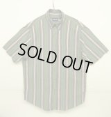 90'S LANDS' END コットン 半袖 BDシャツ ストライプ (VINTAGE)