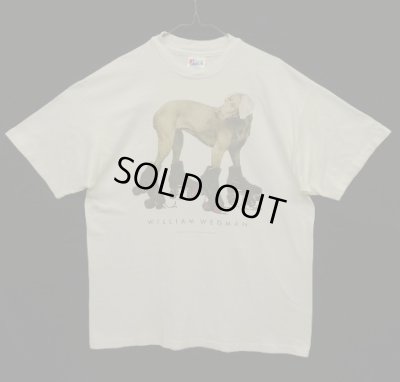 画像1: 90'S WILLIAM WEGMAN "ROLLER ROVER" FOTOFOLIO製 半袖 Tシャツ USA製 (VINTAGE)