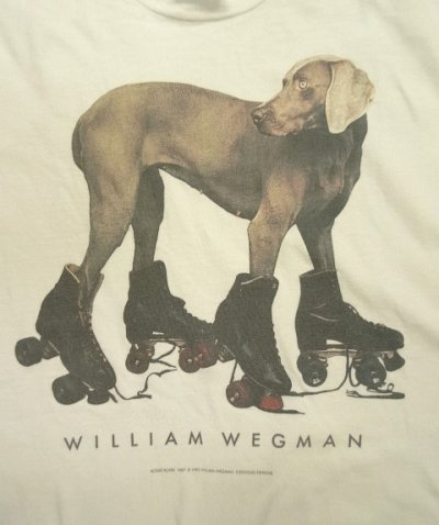 画像3: 90'S WILLIAM WEGMAN "ROLLER ROVER" FOTOFOLIO製 半袖 Tシャツ USA製 (VINTAGE)