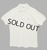 70'S CHEMISE LACOSTE "T.I.M S.A.製" ポロシャツ ホワイト フランス製 (VINTAGE)