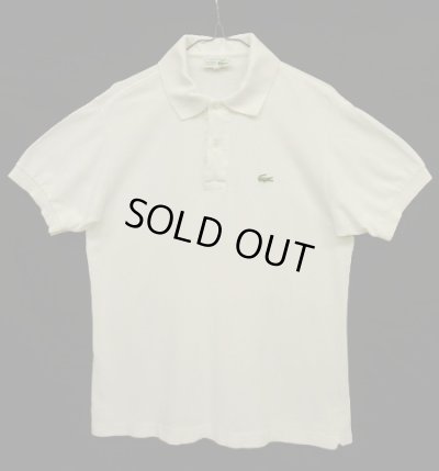 画像1: 70'S CHEMISE LACOSTE "T.I.M S.A.製" ポロシャツ ホワイト フランス製 (VINTAGE)