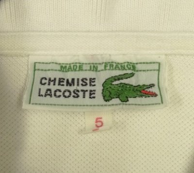 画像2: 70'S CHEMISE LACOSTE "T.I.M S.A.製" ポロシャツ ホワイト フランス製 (VINTAGE)