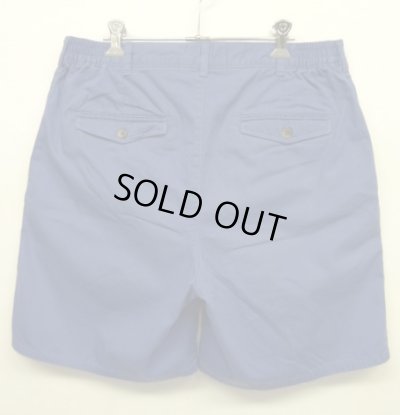 画像6: 80'S LL Bean ツープリーツ チノショーツ ブルー 42TALONジップ USA製 (VINTAGE)