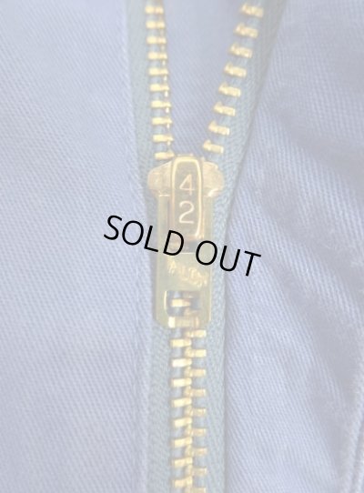 画像3: 80'S LL Bean ツープリーツ チノショーツ ブルー 42TALONジップ USA製 (VINTAGE)