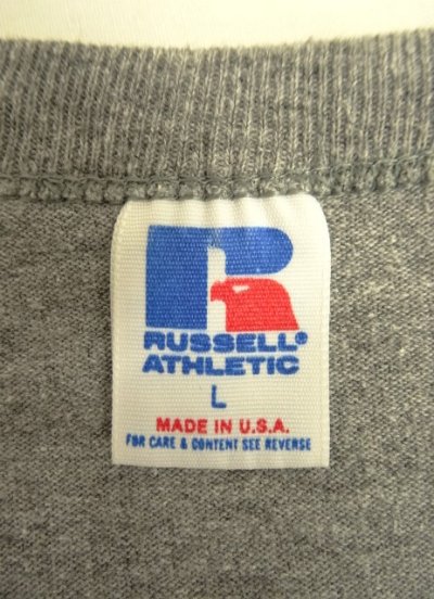 画像2: 90'S RUSSELL ATHLETIC "BYU ATHLETIC DEPT" シングルステッチ 半袖 Tシャツ 杢グレー USA製 (VINTAGE)