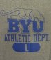 画像3: 90'S RUSSELL ATHLETIC "BYU ATHLETIC DEPT" シングルステッチ 半袖 Tシャツ 杢グレー USA製 (VINTAGE) (3)