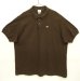 画像1: 80'S CHEMISE LACOSTE ポロシャツ ブラウン フランス製 (VINTAGE) (1)