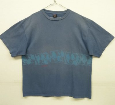 画像1: 90'S PATAGONIA 黒タグ 両面プリント 半袖 Tシャツ ブルー USA製 (VINTAGE)