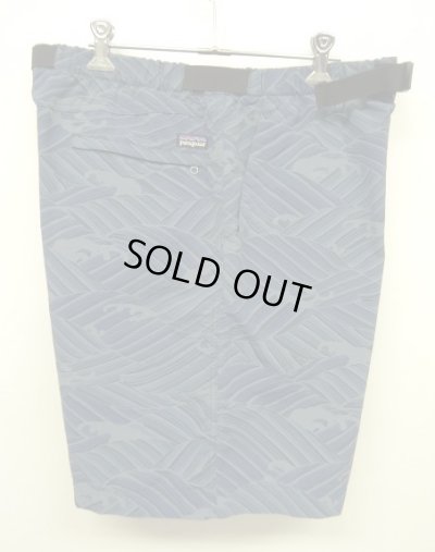 画像4: 00'S PATAGONIA  ベルト付き ナイロン リバーショーツ 波柄 (VINTAGE)