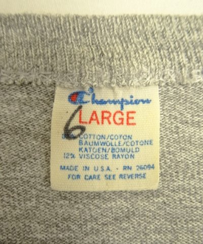 画像2: 80'S CHAMPION "WESTSIDE COACHING STAFF" トリコタグ 88/12 Tシャツ 杢グレー USA製 (VINTAGE)