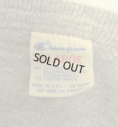 画像2: 80'S CHAMPION "COLUMBIA UNIVERSITY" トリコタグ 染み込みプリント 88/12 Tシャツ 杢グレー USA製 (VINTAGE)