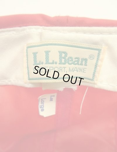画像6: 80'S LL Bean ナイロン ロングビル キャップ レッド USA製 (DEADSTOCK)