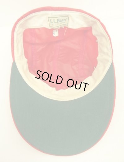 画像5: 80'S LL Bean ナイロン ロングビル キャップ レッド USA製 (DEADSTOCK)