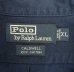画像2: 90'S RALPH LAUREN "CALDWELL"  裾ロゴ コットン 半袖 オープンカラーシャツ ネイビー (VINTAGE) (2)