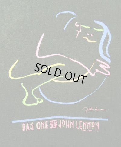 画像3: 90'S JOHN LENNON "BAG ONE ARTS" シングルステッチ Tシャツ ブラック USA製 (VINTAGE)