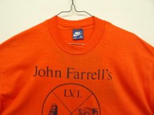 他の写真1: 80'S NIKE "JOHN FARRELL'S" 紺タグ シングルステッチ 半袖 Tシャツ オレンジ USA製 (DEADSTOCK)