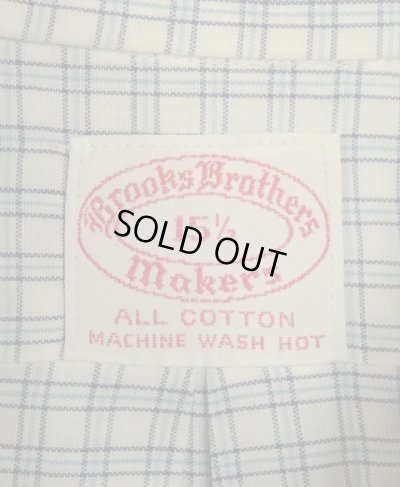 画像2: 70'S BROOKS BROTHERS "MAKERS" 6ボタン オックスフォード 半袖 BDシャツ チェック柄 USA製 (VINTAGE)