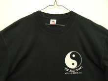 他の写真1: 90'S YIN AND YANG 両面プリント シングルステッチ 半袖 Tシャツ ブラック USA製 (VINTAGE)