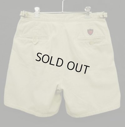 画像5: 90'S RALPH LAUREN アジャスター付き ツープリーツ チノショーツ ベージュ USA製 (VINTAGE)