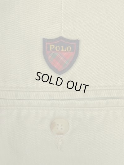 画像6: 90'S RALPH LAUREN アジャスター付き ツープリーツ チノショーツ ベージュ USA製 (VINTAGE)