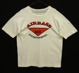 80'S AIRBASE INTERNATIONAL 染み込みプリント シングルステッチ 半袖 Tシャツ ホワイト (VINTAGE)